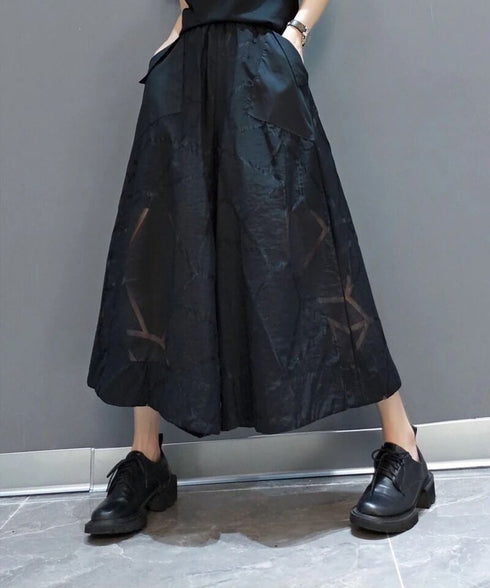Sheer Pattern Wide Pants